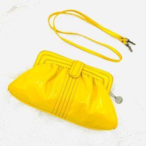 LULU Vintage Yellow Patent Leather CrossBody Bag